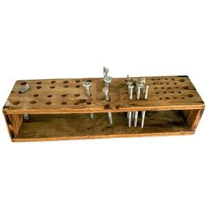 Vintage Craftool Co. Leather Stamps Carving Tools and Organizer Rack
